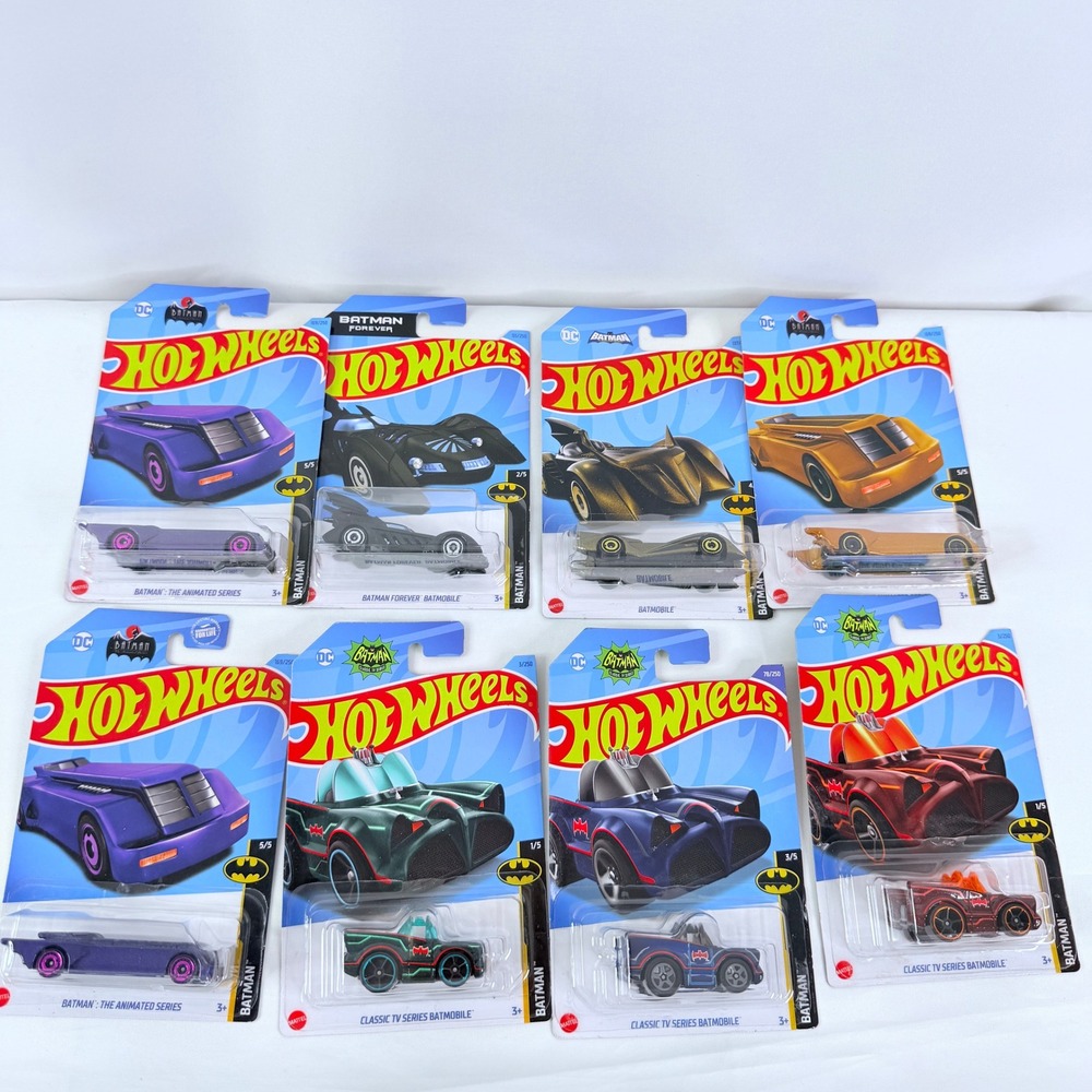 Hot Wheels Batman Batmobile Diecast Lot of 8 Animated Series TV Series Forever